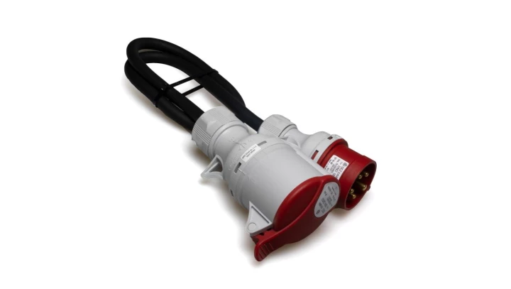 Kabel Przedłużacz Siłowy 16A/32A 5m Zmienna faza 223205 0,5m