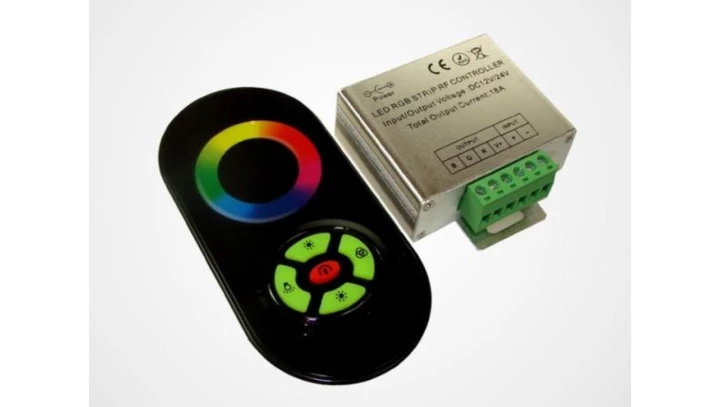 Kontroler LED RF dotykowy 18A 5 key czarny pilot