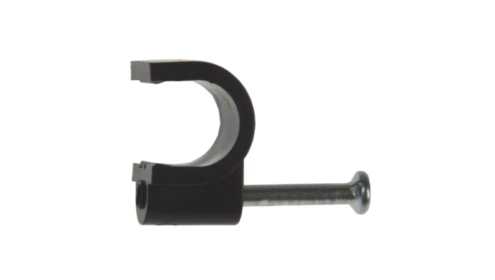 Uchwyt kabla okrągły 8mm KN-8 czarny
