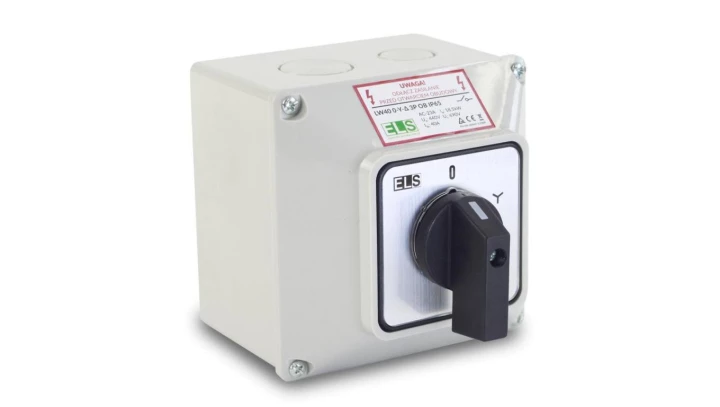 Łącznik krzywkowy 0-Y-D 32A 3P w obudowie IP65 / LW32 0-Y-D 3P OB