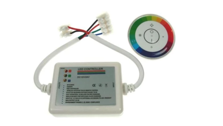 Kontroler LED RF dotykowy 18A 6 key biały okrągły