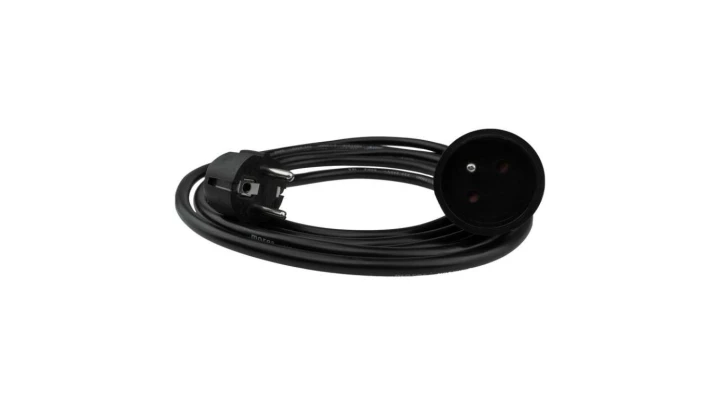 Przedłużacz 1 gniazdo 3m z/u 3x1.5mm2 CZARNY