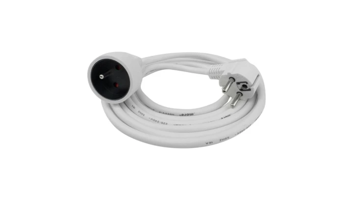 Przedłużacz 1 gniazdo 3m z/u 3x1.5mm2 BIAŁY