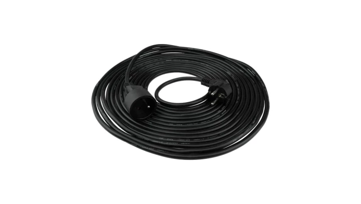 Przedłużacz 1 gniazdo 10m z/u 3x1.5mm2 CZARNY