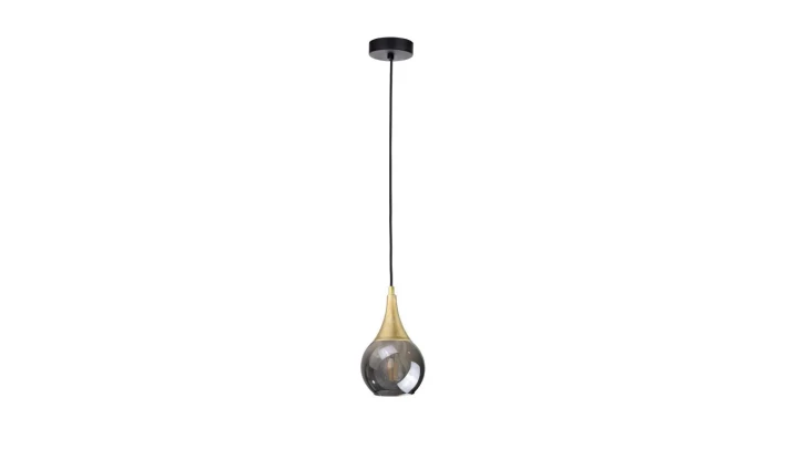 Lampa wisząca nowoczesna 1xE27 LACRIMA SMOKY/GOLD