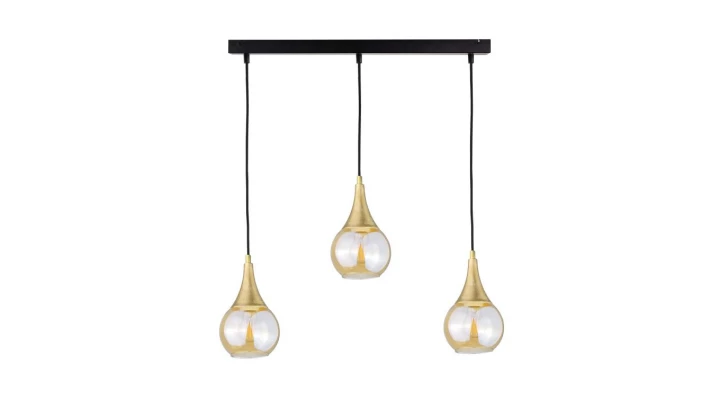 Lampa wisząca nowoczesna 3xE27 LACRIMA HONEY/GOLD