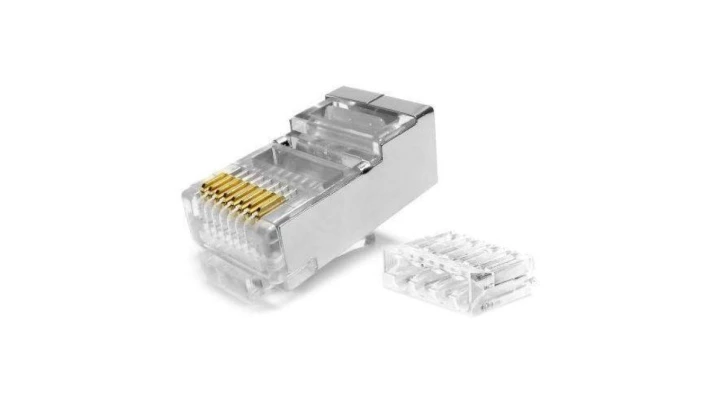 Wtyk modularny RJ-45 8p8c kat.6 typ 2 ekranowany, dwu częściowy /opak = 100szt/