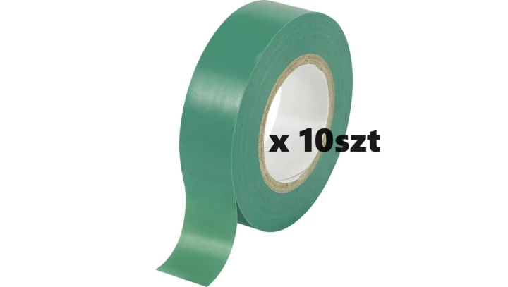 Taśma izolacyjna zielona 25m 10-pak /opak = 10szt/