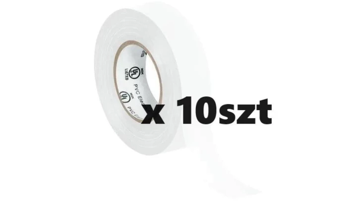 Taśma izolacyjna biała 25m 10-pak /opak = 10szt/
