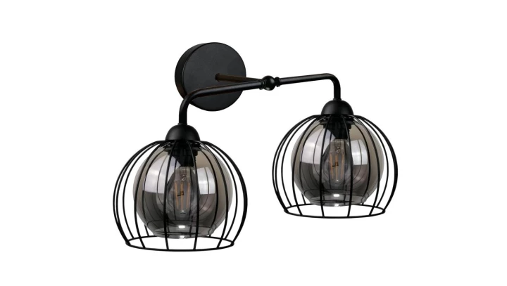 Kinkiet loftowy nowoczesny 2x E27 SOLO BLACK