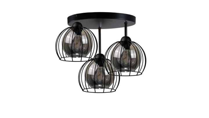 Lampa sufitowa loftowa nowoczesna 3xE27 SOLO BLACK