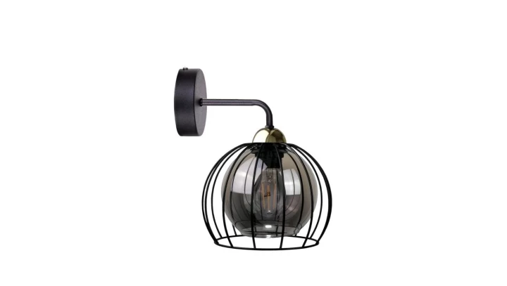 Kinkiet nowoczesny loftowy 1xE27 SOLO BLACK/GOLD