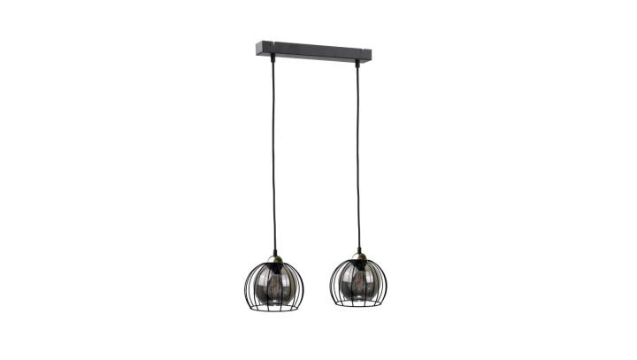 Lampa wisząca loftowa nowoczesna 2xE27 SOLO BLACK/GOLD
