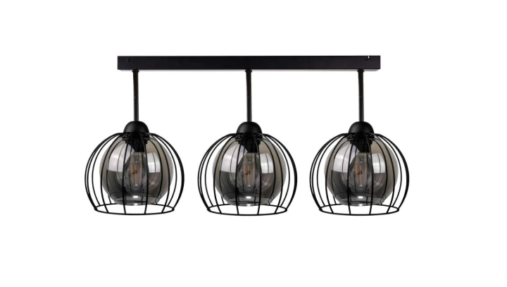 Lampa sufitowa nowoczesna loftowa 3xE27 SOLO BLACK