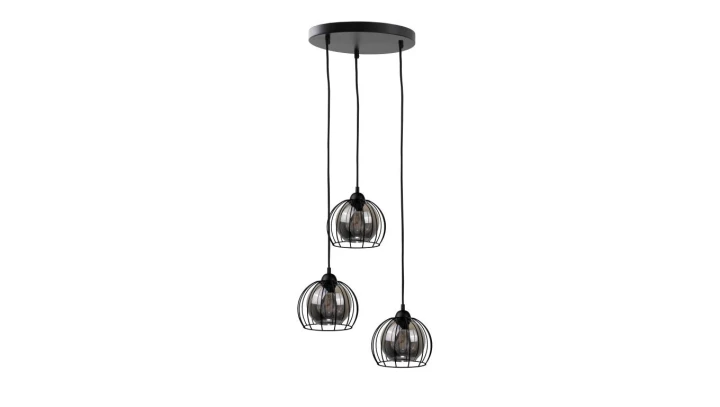 Lampa wisząca loftowa nowoczesna 3x E27 SOLO BLACK