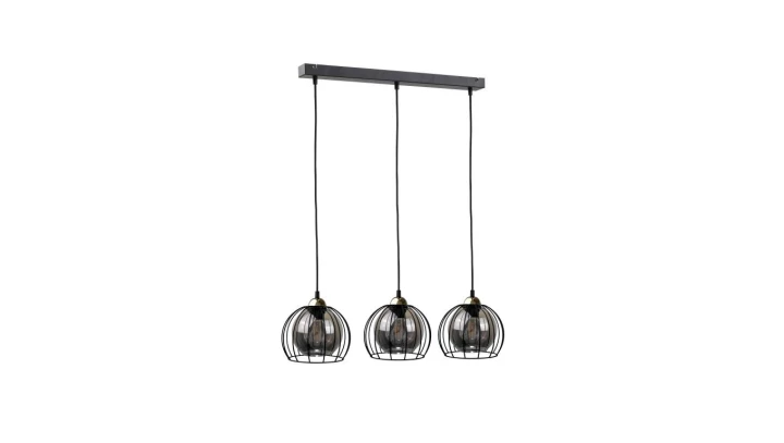 Lampa wisząca loftowa nowoczesna 3xE27 SOLO BLACK/GOLD