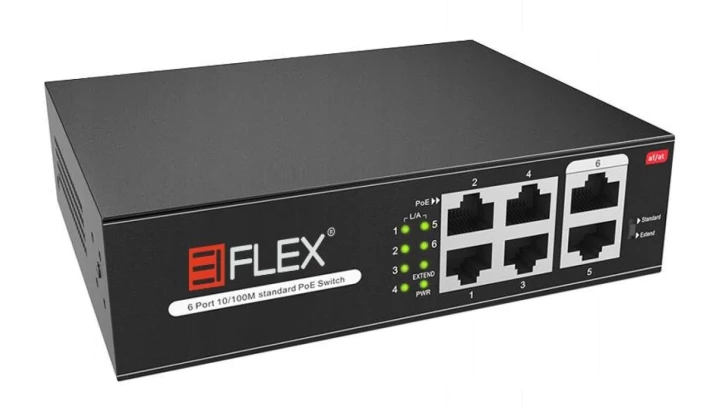 Switch PoE Eiflex EI-H1064PL 4xPoE 6xFE 2xUplink niezarządzalny, 10/100Mb/s, 65W