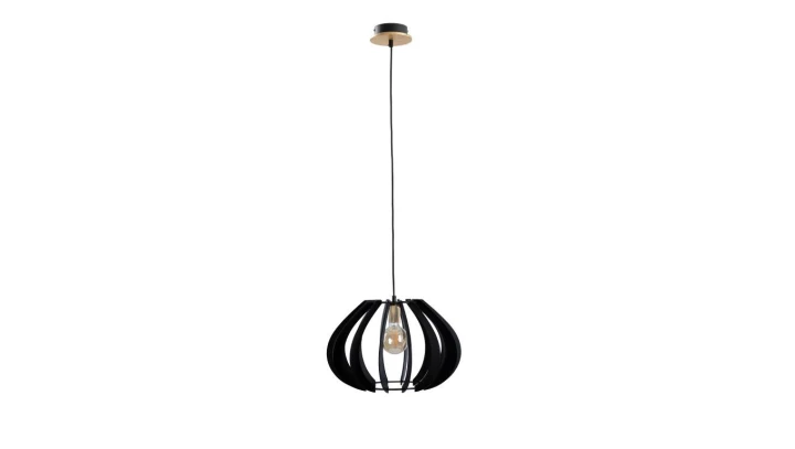 Lampa wisząca nowoczesna drewno 1xE27 GEMMA GOLD