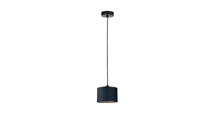 Lampa wisząca nowoczesna abażur 1xE27 FLOW BLACK