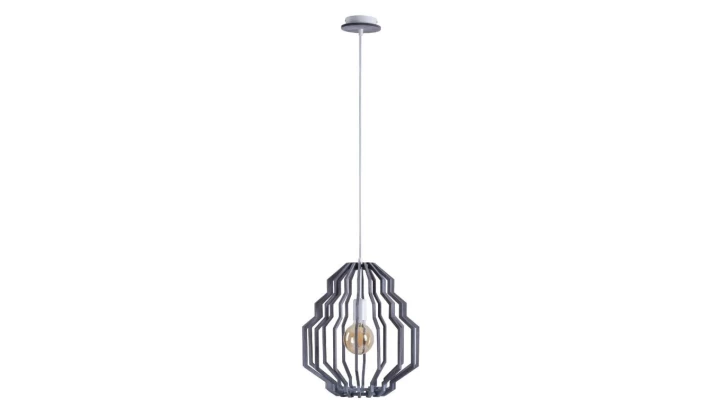 Lampa wisząca nowoczesna drewno 1xE27 RUFO GREY