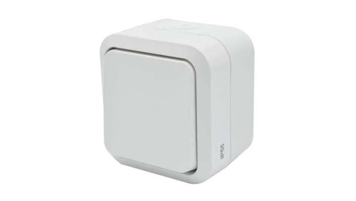 Łącznik uniwersalny pojedynczy natynkowy Aqua Pro IP55 biały / 60220