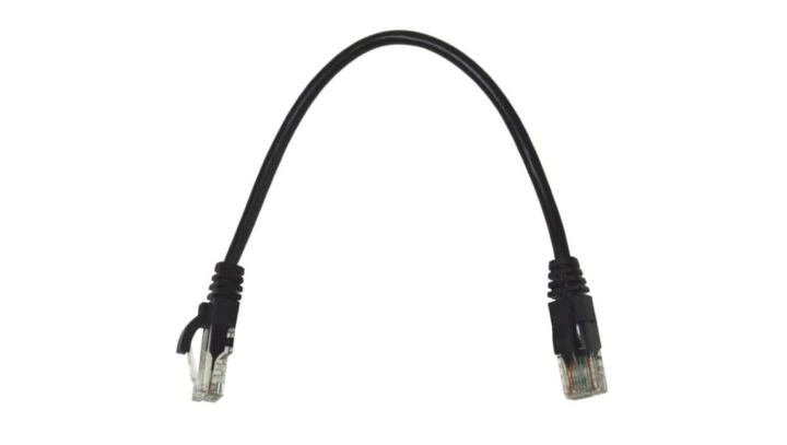 Kabel patchcord UTP5 0,25m czarny