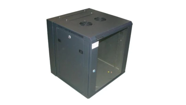 Szafa 19iquot/br wisząca KERN 12U 600x600 RAL9004 szkło