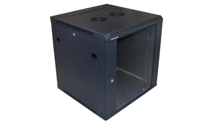 Szafa 19i039/br wisząca ZETA 12U 600x600 RAL9004 szkło d