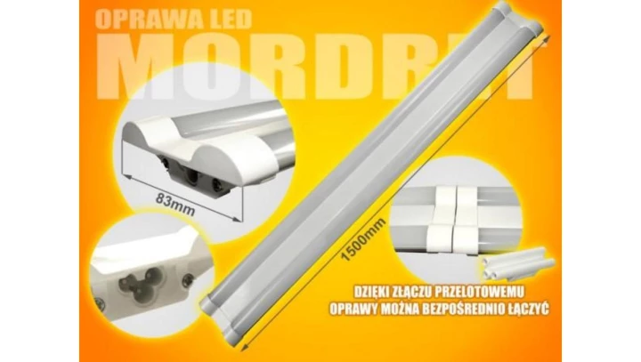 Oprawa led Mordret 150cm 60W 4000K milky.
