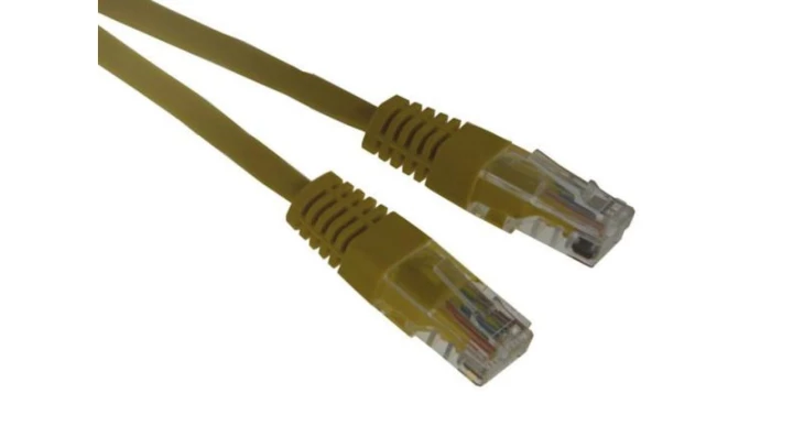 Kabel patchcord UTP5 0,5m żółty