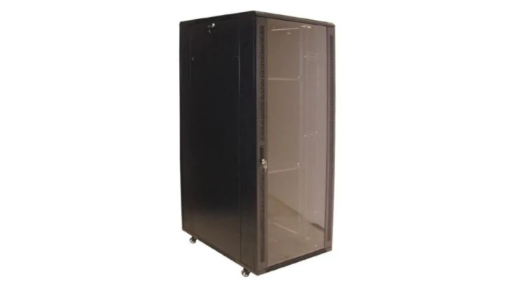 Szafa 19iquot/br stojąca 42U 800x800 BETA RAL9004 szkło