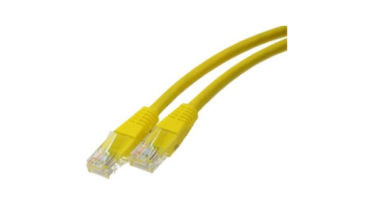 Kabel patchcord UTP CU kat.6 1,5m żółty
