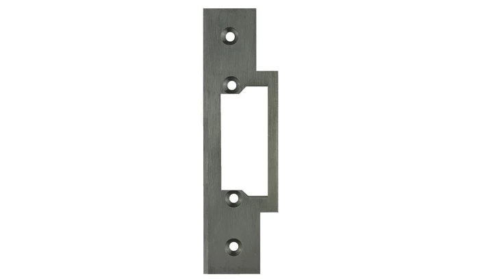 Płaskownik krótki do elektrozaczepu Hartte z wyślizgiem OK-C1, 120x24x3 mm., stal nierdzewna