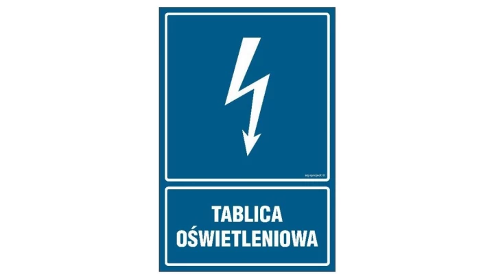 ZNAK - HG048 Tablica oświetleniowa 30 x 45 cm PN - Płyta 1mm