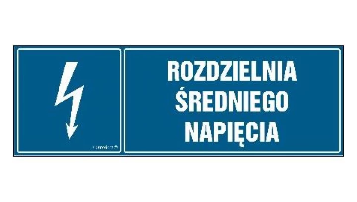 ZNAK - HH043 Rozdzielnia średniego napięcia 45 x 15 cm FN - Folia samoprzylepna