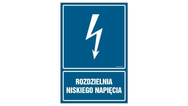 ZNAK - HG033 Rozdzielnia niskiego napięcia 10 x 15 cm FN - Folia samoprzylepna