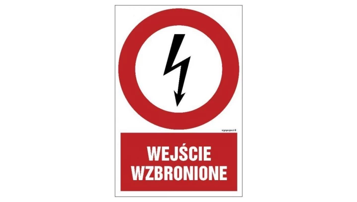 ZNAK - HC004 Wejście wzbronione 50 x 75 cm FN - Folia samoprzylepna