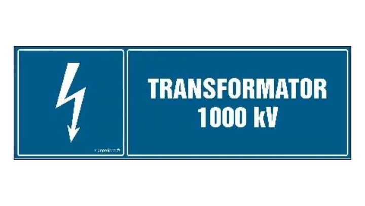 ZNAK - HH027 Transformator 1000 kVA 30 x 10 cm FN - Folia samoprzylepna