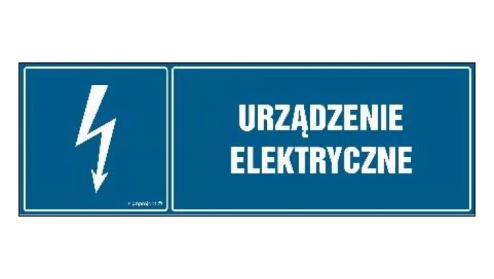 ZNAK - HH016 Urządzenie elektryczne 30 x 10 cm PN - Płyta 1mm
