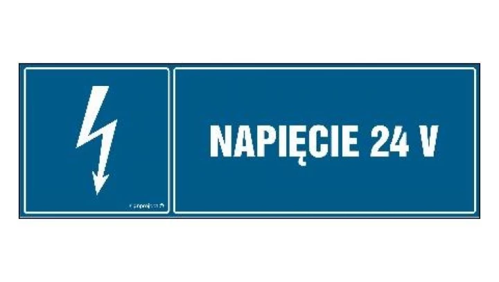 ZNAK - HH007 Napięcie 24V 45 x 15 cm FN - Folia samoprzylepna