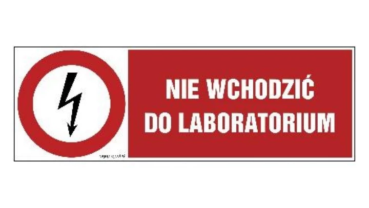 ZNAK - HD009 Nie uziemiać 45 x 15 cm PN - Płyta 1mm