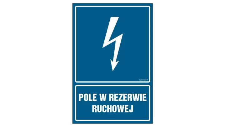 ZNAK - HG044 Pole w rezerwie ruchowej 20 x 30 cm PN - Płyta 1mm
