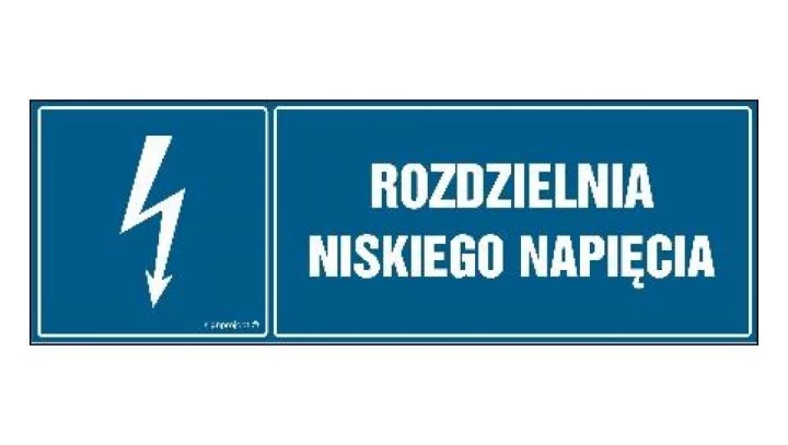 ZNAK - HH032 Wyłącznik awaryjny 45 x 15 cm PN - Płyta 1mm