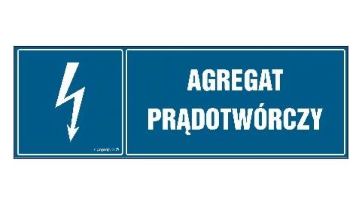 ZNAK - HH037 Agregat prądotwórczy 30 x 10 cm PN - Płyta 1mm