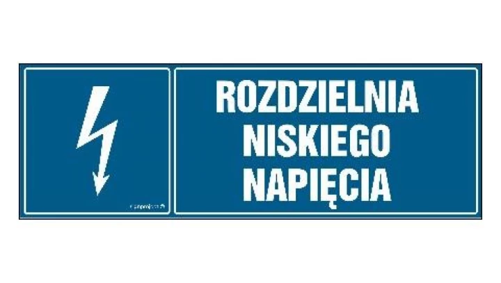 ZNAK - HH042 Rozdzielnia niskiego napięcia 15 x 5 cm PN - Płyta 1mm