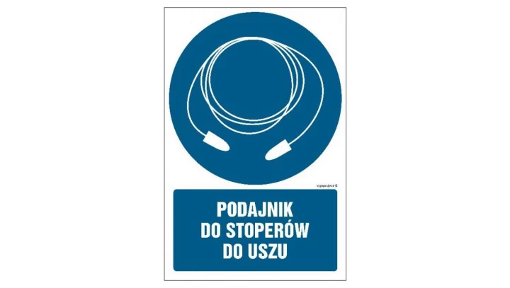 ZNAK - GL056 Podajnik do stoperów do uszu 20 x 30 cm FS - Folia samoprzylepna foto.