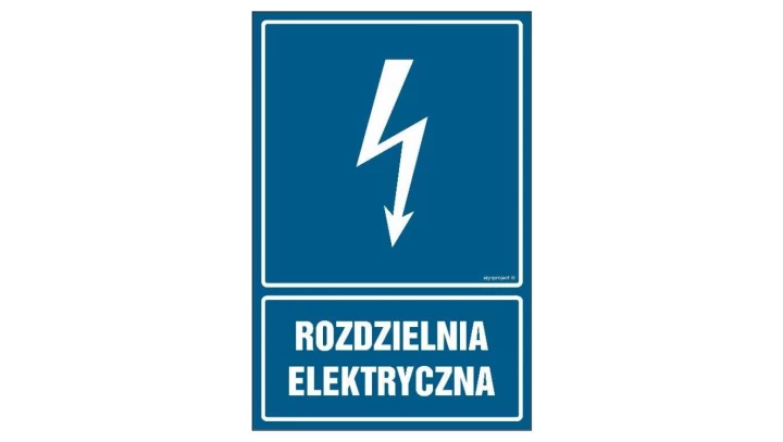 ZNAK - HG057 Rozdzielnia elektryczna 15 x 22,5 cm FN - Folia samoprzylepna