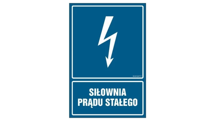 ZNAK - HG045 Siłownia prądu stałego 10 x 15 cm PN - Płyta 1mm