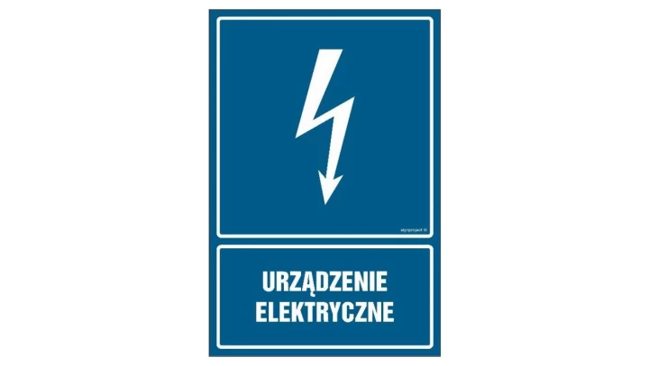 ZNAK - HG016 Urządzenie elektryczne 15 x 22,5 cm FN - Folia samoprzylepna