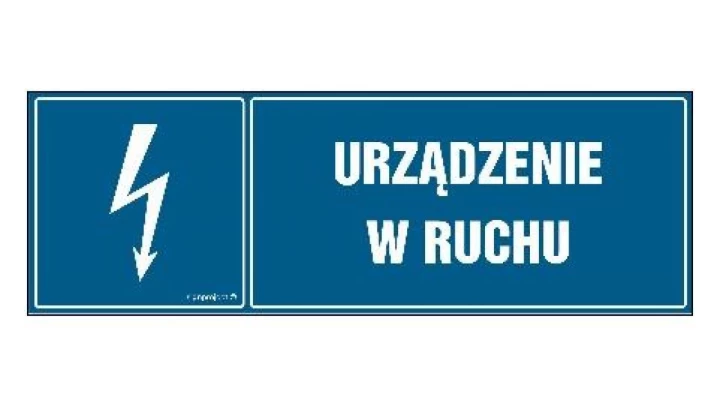 ZNAK - HH056 Główny wyłącznik maszyny 45 x 15 cm PN - Płyta 1mm